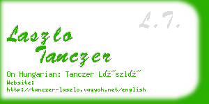 laszlo tanczer business card